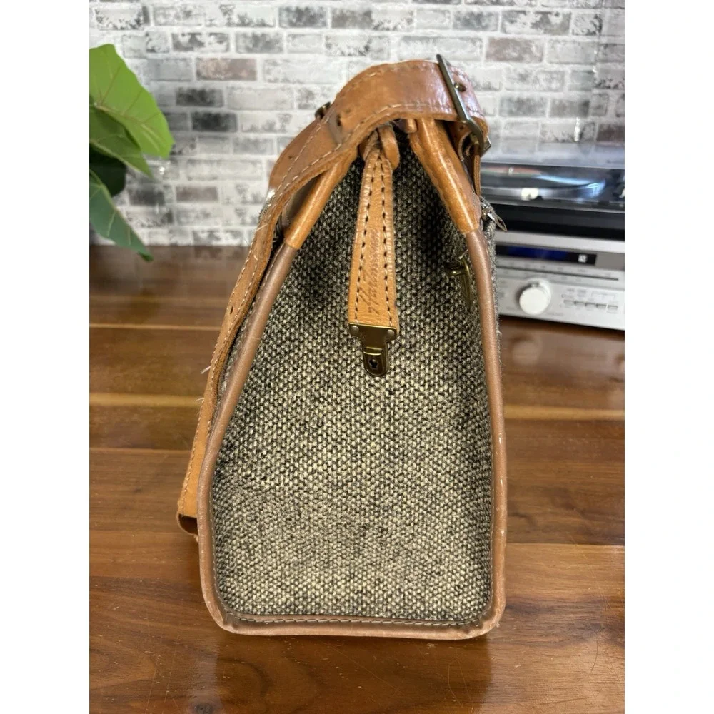 Vintage Hartmann⭐️Weekender Luggage Carry On Bag Tweed Leather⭐️IGC 17